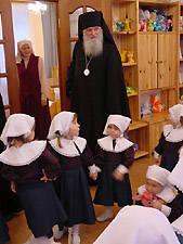 Bishop in the orphanage