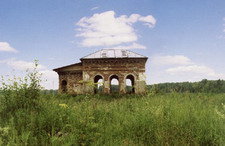 Destroyed church in the village of Putimka